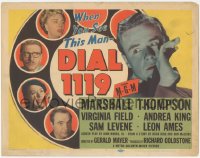 3t0625 DIAL 1119 TC 1950 sexy Virginia Field, Marshall Thompson, film noir, cool rotary phone art!