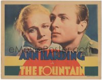 3t0678 FOUNTAIN LC 1934 best close up of Ann Harding & Brian Aherne in World War I, ultra rare!