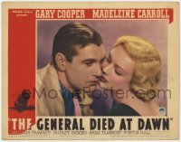 3t0680 GENERAL DIED AT DAWN LC 1936 close up of worried Gary Cooper & beautiful Madeleine Carroll!