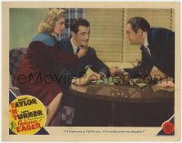 3t0695 JOHNNY EAGER LC 1942 sexiest Lana Turner & Robert Taylor confront her dad Edward Arnold!