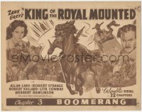 3t0635 KING OF THE ROYAL MOUNTED chapter 3 TC 1940 Allan Lane Canadian Mountie serial, Boomerang!