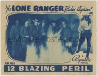 3t0706 LONE RANGER RIDES AGAIN chapter 12 LC 1939 masked Livingston in border, Blazing Peril, serial!