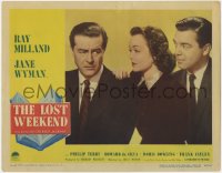 3t0707 LOST WEEKEND LC #6 1945 c/u of Jane Wyman & Phillip Terry comforting alcoholic Ray Milland!