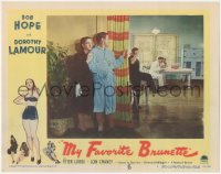 3t0716 MY FAVORITE BRUNETTE LC #8 1947 Bob Hope & sexy Dorothy Lamour hide from Lorre & Chaney!