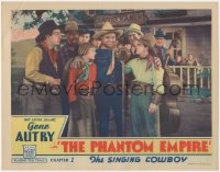 3t0724 PHANTOM EMPIRE chapter 1 LC 1935 Gene Autry by radio microphone, full color, ultra rare!