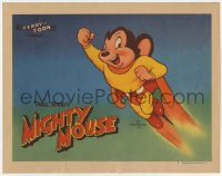 3t0746 TERRY-TOON LC #1 1946 wonderful cartoon image of Paul Terry's Mighty Mouse flying!