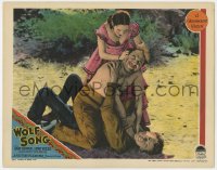 3t0762 WOLF SONG LC 1929 Lupe Velez tries to pull barechested Louis Wolheim off Gary Cooper, rare!