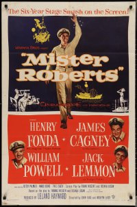 3t0930 MISTER ROBERTS 1sh 1955 Henry Fonda, James Cagney, William Powell, Lemmon, John Ford!