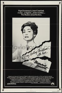 3t0932 MOMMIE DEAREST 1sh 1981 great portrait of Faye Dunaway as legendary actress Joan Crawford!