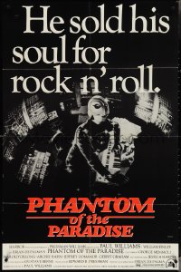 3t0952 PHANTOM OF THE PARADISE studio style B 1sh 1974 De Palma, he sold his soul for rock & roll!