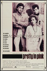 3t0963 PRETTY IN PINK 1sh 1986 great portrait of Molly Ringwald, Andrew McCarthy & Jon Cryer!