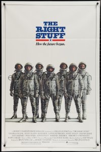 3t0988 RIGHT STUFF advance 1sh 1983 great line up of the first NASA astronauts all suited up!