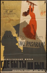 3t0344 WO DU HIN GEHST Russian 25x40 1959 Helberg's Spanish Civil War melodrama, Khazanovski art!