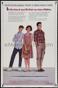 3t1016 SIXTEEN CANDLES 1sh 1984 Molly Ringwald, Anthony Michael Hall, directed by John Hughes!