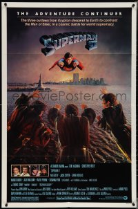 3t1034 SUPERMAN II studio style 1sh 1981 Christopher Reeve, Terence Stamp, great image of villains!