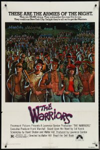 3t1058 WARRIORS 1sh 1979 Walter Hill, great David Jarvis artwork of the armies of the night!