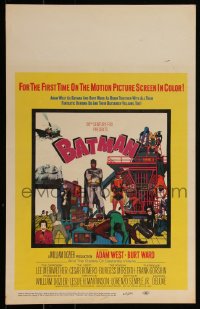 3t0150 BATMAN WC 1966 Adam West & Burt Ward w/ villains Meriwether, Romero, Meredith & Gorshin