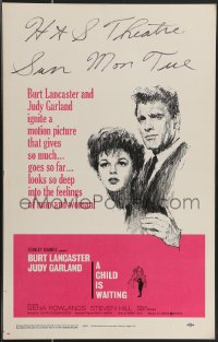 3t0160 CHILD IS WAITING WC 1963 cool Howard Terpning art of Burt Lancaster & Judy Garland, rare!