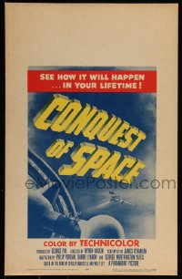 3t0162 CONQUEST OF SPACE WC 1955 George Pal sci-fi, see how it will happen in your lifetime!