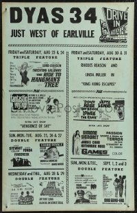 3t0176 DYAS 34 local theater WC August-September 1968 Fantastic Voyage, Casino Royale & more!