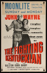 3t0178 FIGHTING KENTUCKIAN WC 1949 rougher, tougher & more romantic John Wayne & Vera Ralston, rare!