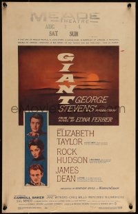 3t0180 GIANT WC 1956 James Dean, Elizabeth Taylor, Rock Hudson, directed by George Stevens!