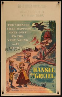 3t0191 HANSEL & GRETEL WC 1954 classic fantasy tale acted out by cool Kinemin puppets, ultra rare!