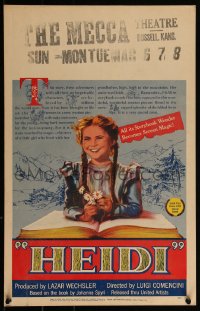 3t0192 HEIDI WC 1954 Elsbeth Sigmund, Swiss children's classic by Johanna Spyri, very rare!