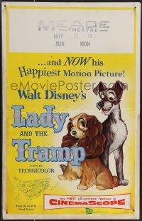 3t0205 LADY & THE TRAMP WC 1955 Walt Disney romantic canine dog classic cartoon, rare first release!