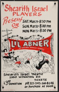 3t0207 LI'L ABNER stage play WC 1958 great cartoon art by Al Capp, original musical comedy, rare!