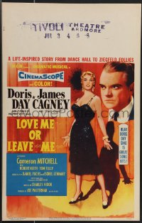 3t0209 LOVE ME OR LEAVE ME WC 1955 art of sexy Doris Day as famed Ruth Etting & James Cagney by Alix