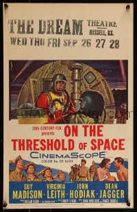 3t0225 ON THE THRESHOLD OF SPACE WC 1956 scientists of the U.S. Air Force soar to glory!