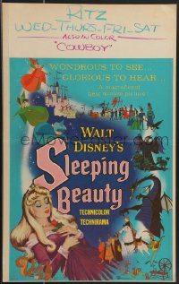 3t0249 SLEEPING BEAUTY WC 1959 Walt Disney cartoon fairy tale fantasy classic, great montage art!