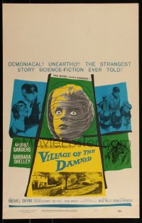 3t0272 VILLAGE OF THE DAMNED WC 1960 George Sanders won't leave those strange little kids alone!