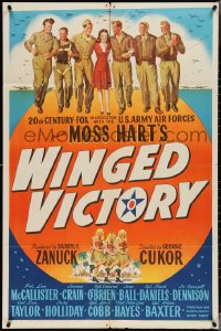 3t1062 WINGED VICTORY 1sh 1944 Judy Holliday, WWII propaganda, art of soldiers & girl!