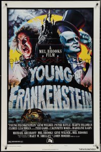 3t1065 YOUNG FRANKENSTEIN style B 1sh 1974 Mel Brooks, John Alvin art of Wilder, Boyle & Feldman!