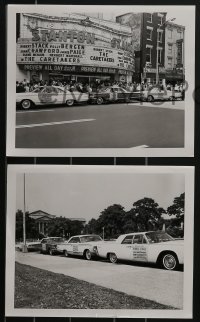 3t1645 CARETAKERS 4 8x10 stills 1963 outside and inside premiere theater, cars reserved for stars!