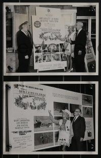 3t1648 HALLELUJAH TRAIL 4 7x9 stills 1965 execs with publicity material in lobby of premiere theater!