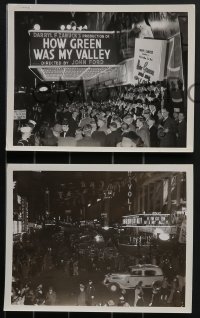 3t1664 HOW GREEN WAS MY VALLEY 3 8x10 stills 1941 premiere outside Rivoli Theatre in New York City!