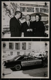 3t1643 TARAS BULBA 5 7x9 stills 1962 director and VIPs at premiere theater, car with advertising!