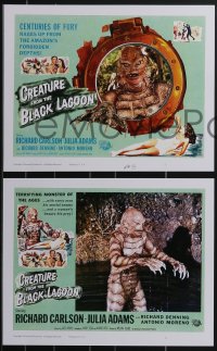 3t0400 CREATURE FROM THE BLACK LAGOON signed #1/3 set of 10 faux LCs 2021 great different scenes!