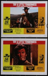 3t0416 GOOD, THE BAD & THE UGLY/HANG 'EM HIGH signed #1/3 set of 8 faux LCs 2021 great scenes!