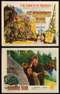 3t0527 IROQUOIS TRAIL 8 LCs 1950 George Montgomery & Native Americans, James Fenimore Cooper!