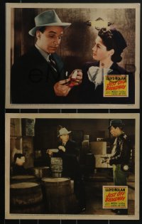 3t0588 JUST OFF BROADWAY 4 LCs 1942 Lloyd Nolan as Michael Shayne: Private Detective + Weaver!