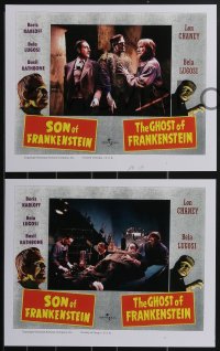 3t0396 SON OF FRANKENSTEIN/GHOST OF FRANKENSTEIN signed #1/3 set of 12 faux LCs 2021 great scenes!