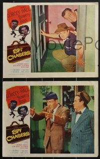 3t0551 SPY CHASERS 8 LCs 1955 Bowery Boys, Leo Gorcey, Huntz Hall, cloak & dagger shenanigans