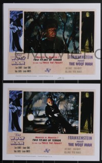 3t0383 WOLF MAN/FRANKENSTEIN MEETS THE WOLF MAN signed #1/3 set of 13 faux LCs 2021 great scenes!