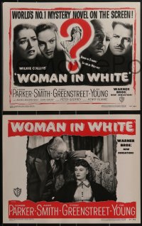 3t0566 WOMAN IN WHITE 8 LCs 1948 Eleanor Parker, Alexis Smith, Sidney Greenstreet, Gig Young