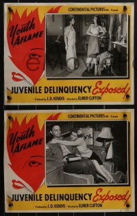 3t0569 YOUTH AFLAME 8 LCs 1945 sexy bad juvenile delinquents exposed, w/ great inset stills!