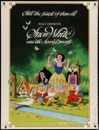 3w0013 SNOW WHITE & THE SEVEN DWARFS 30x40 R1983 Walt Disney animated cartoon fantasy classic!